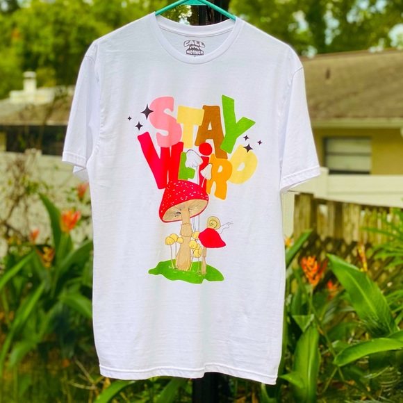🍄 STAY WEIRD - Call Your Mother Shroom Tee!  NWT! 🍄 - Picture 5 of 6